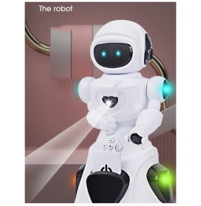Robot inteligent cu inductie, card de proximitate, deplasare 360 grade, cu sunete si lumini, limba engleza - Img 4