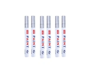 Set 6 permanent marker cu vopsea argintiu, varf 2.8 mm