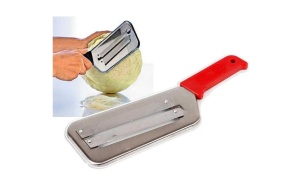 Set cutit de varza 29,5 Cm si ciocan pentru fragezit carne din aluminiu, galben - Img 3