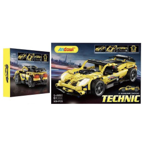 Set de constructie masina de curse KOENICSEGG Technic, 509 piese, 6+ - Img 5