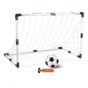 Set poarta fotbal cu minge, lumini, pompa - Img 4
