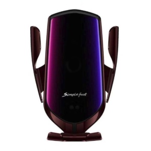 Suport auto cu incarcator wireless, Senzor Inteligent, Fast Charger 10 W, Prindere in grila ventilatie, Negru - Img 2