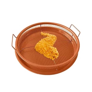 Tava gatire alimente fara ulei, coacere uniforma, antiaderenta,32,5x32,5x8,5 cm, aramiu - Img 4