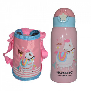 Termos pentru copii cu pai, Inox, 0.5L - Img 3