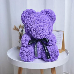 Ursuleț Trandafiri din Spumă de Săpun în Cutie, 30cm, - Img 8