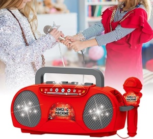 Casetofon cu muzica, lumini si microfon karaoke Little Singer - Img 3