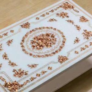 Fata de masa imprimata Gold, 58x98cm, PVC - Img 3