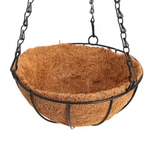 Ghiveci decorativ cu lant, rotund, nuca de cocos, 20, 25, 30 cm - Img 6