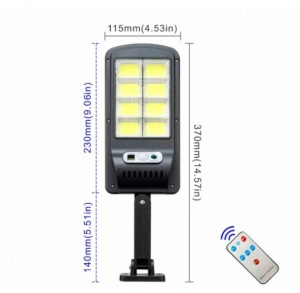 Lampa solara 160 LED cu senzor de miscare, telecomanda - Img 3