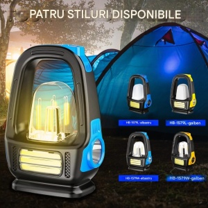 Lampa Solara 20×12 LED, Multifunctionala cu 3 Moduri de Lumina USB - Img 4