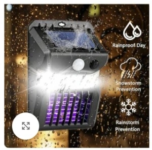 Lampa UV Solara, LED 15x10cm Anti-Insecte, cu Senzor de Miscare si Iluminare Duala - Img 3