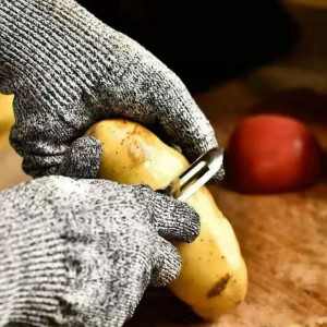 Manusi profesionale anti-taiere, pentru bucatarie, cu insertii de otel, nivel de protectie 5, flexibile, marime universala - Img 2