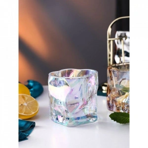 Set 4 pahare pentru bautura, cristal stralucitor, 8x8x7cm