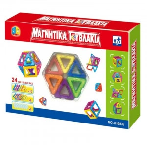 Set de constructie magnetic, 24 piese