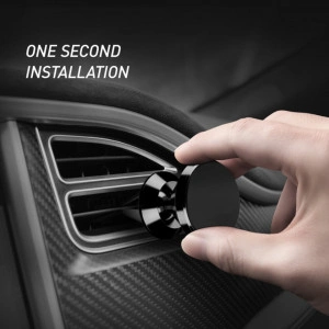 Suport Auto pentru Smartphone cu sistem de fixare în grila de aerisire , Negru - Img 3