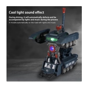 Tanc camuflaj, transformare in robot, lumini led intermitente si muzica - Img 5