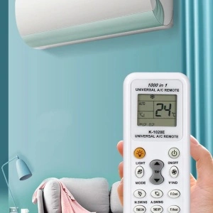 Telecomanda pentru aer conditionat, Plastic, Universal, Alb - Img 3