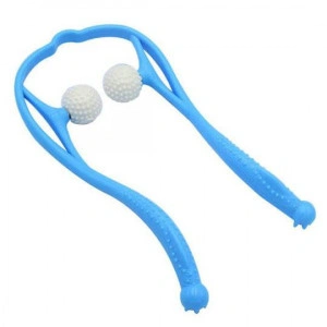 Aparat de masaj, manual cu 2 role, masaj cervical, brate, umeri, picioare, eliminarea durerilor de gat - Img 2
