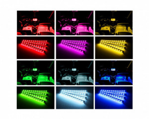 Banda LED auto, lumini ambientale, telecomanda, jocuri de lumini, kit complet instalare - Img 3