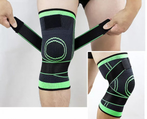 Genunchiera elastica ajustabila cu bretele elastice, bandaj pentru genunchi cu compresie, marime universala, nu este medicala - Img 1