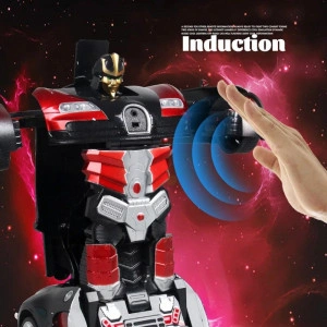 Jucarie Transformer 2in1, masina si robot, cu telecomanda, 30cm, rosu - Img 3