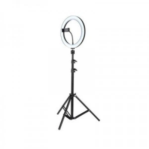 Lampa circulara Ring Light, 120 x LED SMD, 10 trepte lumina, telecomanda pe fir, trepied inclus - Img 5