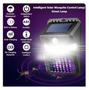 Lampa UV Solara, LED 15x10cm Anti-Insecte, cu Senzor de Miscare si Iluminare Duala - Img 4