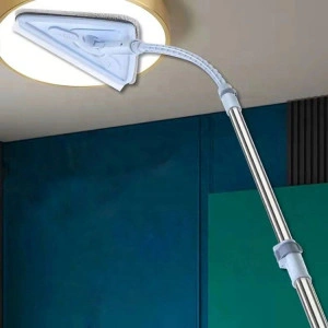 Mop triunghi extensibil/flexibil cu racleta din microfibra, 170 cm, rezerva inclusa