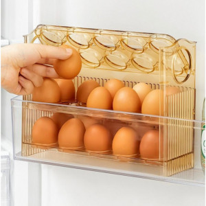 Organizator frigider pentru ouă din plastic, 30 de locuri - Img 2