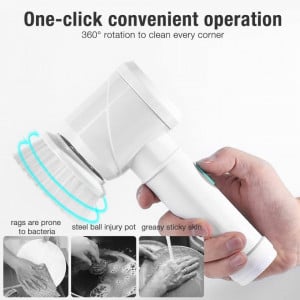 Perie de curatare Magic Brush 5 in 1, cu diferite capete de curatare - Img 4