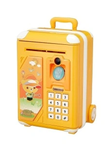 Pusculita Interactiva, Cu Sunete si Lumini, functie de inchidere pe amprenta sau cod, rulare automata a bancnotelor