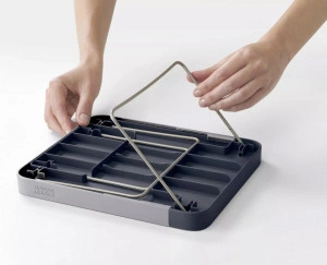 Raft organizator cu picioare pliabile 25,5-40,5 cm x 21,5 cm x 16,2 cm - Img 3