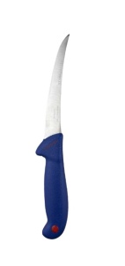 Set 4 cutite profesionale de macelarie plus pila ascutit rotunda - Img 2