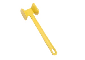 Set cutit de varza 29,5 Cm si ciocan pentru fragezit carne din aluminiu, galben - Img 5