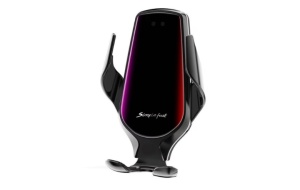 Suport auto cu incarcator wireless, Senzor Inteligent, Fast Charger 10 W, Prindere in grila ventilatie, Negru