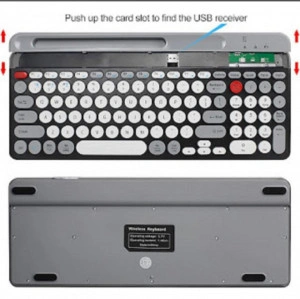 Tastatură fără fir cu Bluetooth, Aspect compact ultra silențios, suport telefon/tableta Qk8066 - Img 5