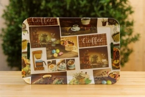 Tavă plastic dur, model Coffee 37x25,5x3 cm - Img 2