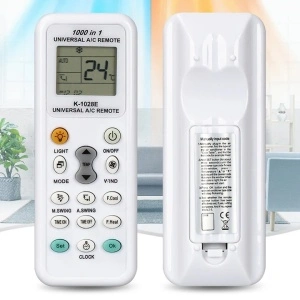 Telecomanda pentru aer conditionat, Plastic, Universal, Alb - Img 4