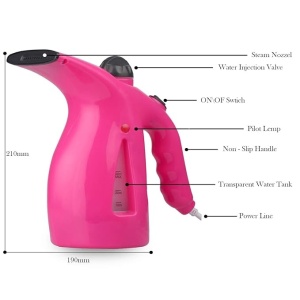 Aparat de călcat facial portabil Enterprise și fier de călcat cu abur pentru îmbrăcăminte, 800 W, 300 ML, multicolor - Img 2
