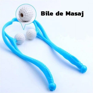Aparat de masaj, manual cu 2 role, masaj cervical, brate, umeri, picioare, eliminarea durerilor de gat - Img 3