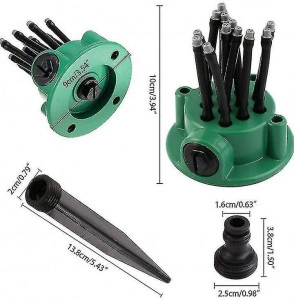 Aspensor irigare gradina cu 12 furtunuri flexibile, 360 grade - Img 3