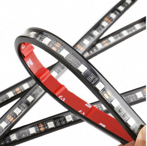 Banda LED auto, lumini ambientale, telecomanda, jocuri de lumini, kit complet instalare - Img 4