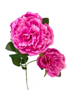 Bujor cu 3 flori - Floare artificiala 70cm - Img 2