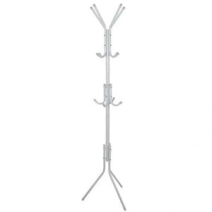 Cuier tip pom cu 12 agatatori, alb, 42 x 42 x 175 cm