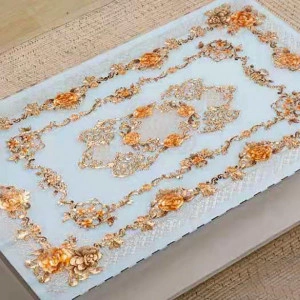 Fata de masa imprimata Gold, 58x98cm, PVC - Img 5