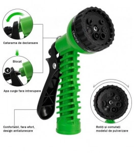 Furtun de gradina verde extensibil cu pistol - Img 5