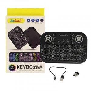 Mini Tastatura Wireless cu Touchpad K700C, Neagra - Img 2