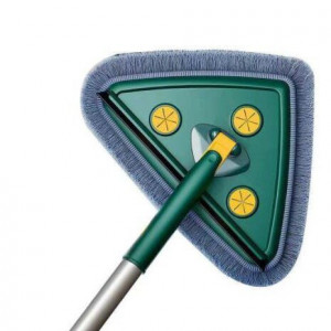 Mop triunghi extensibil cu racleta , rotire 360°, 126cm, rezerva inclusa - Img 5