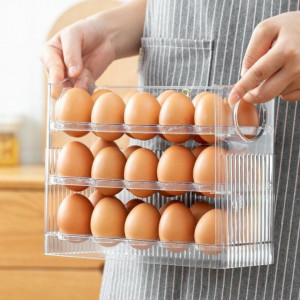 Organizator frigider pentru ouă din plastic, 30 de locuri - Img 3