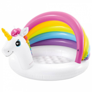 Piscina gonflabila pentru copii, design Unicorn, 127x102x69cm - Img 2